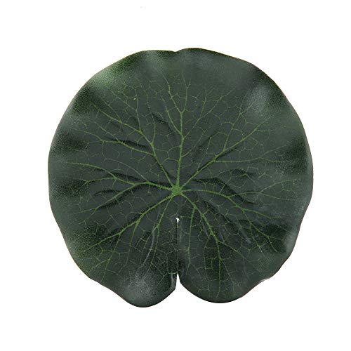 Garosa 10Pcs Artificial Floating Lotus Leaves Green Lifelike Fake Plants for Aquarium Decoration Pond Foliage Water Garden Decor - Image 2