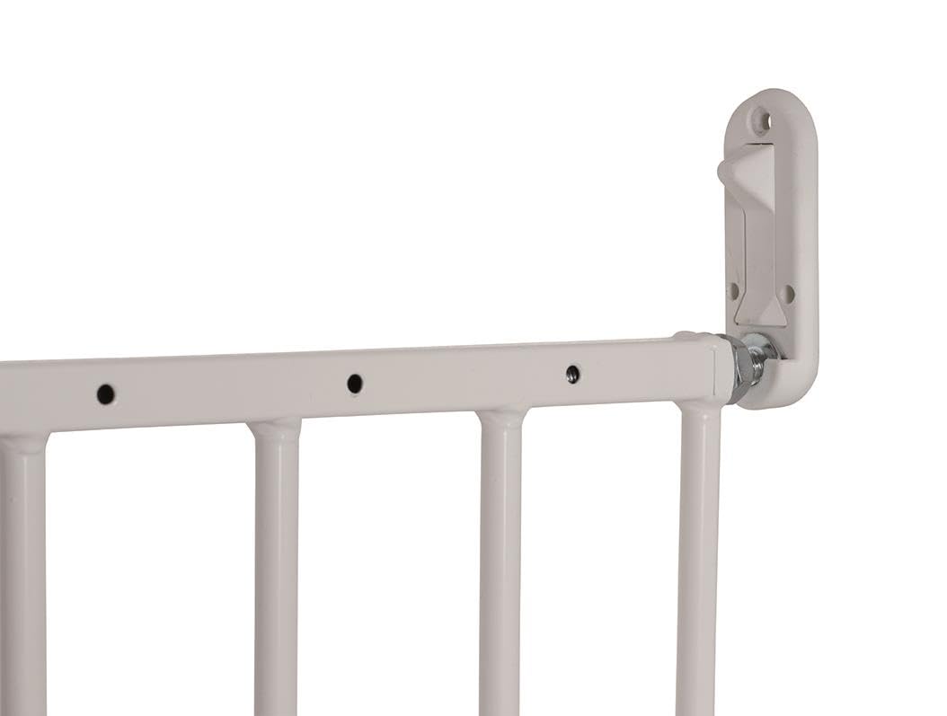 Safetots Barrière d'escalier extra étroite, blanche, 56,5 cm – 81,5 cm, barrière de sécurité pour tout-petit, barrière de sécurité pour bébé