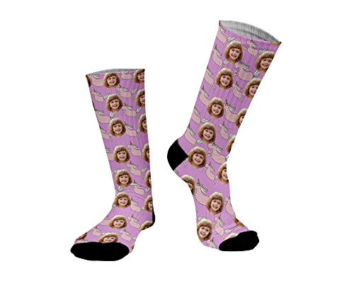 Preisvergleich Produktbild LIEBTASTISCH - Einhorn + Gesicht auf Socken - lustig - scherz - Geschenkidee - Schwester - Mama - Tochter - Nichte - Schatz