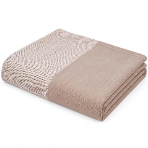 Image of Thirsty Towel, Bamboo Towels for Bath, Super Soft Slub Towel & High Absorbency Towels, Light Weight, & Quick Dry Towels for Bath Large Size, Towel for Bath Men, Women & Kids (Pack of 1 - Brown Malt)