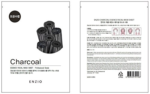 Enzio Paraben Free Korean Collagen Essence Natural Face Facial Mask Sheet (6 Variety x 2 Each = 12 Sheets Total) (Free of Parabens, Benzophenone, Talc, and Color Additives)