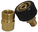 Ultimate Washer UW16-PW4DCF Pressure Washer Screw Nipple, M22 x 1/4-Inch Connectors for Hose, Gun and Spray Wands