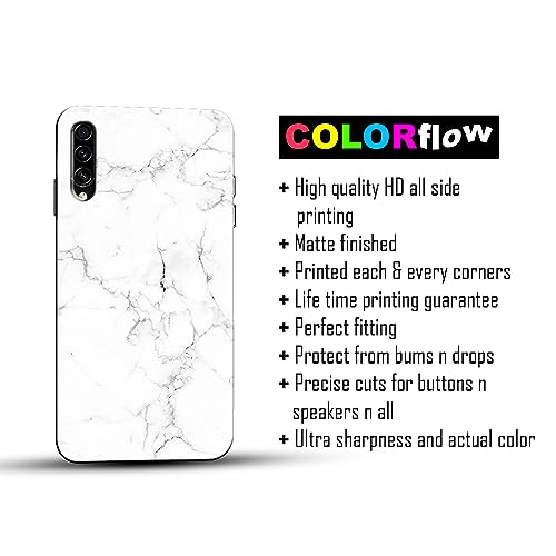 Image of COLORflow Back Cover Compatible with Samsung Galaxy A70 | Beautiful White Marble | Designer Printed Hard CASE Bumper Back Cover