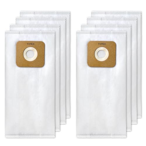 8 Pack Type A HEPA Vacuum Bags for Riccar Most Vibrance, R-Series, 2000/4000 & Simplicity Symmetry, S20EZM, 5000/6000 Upright Vacuum Cleaners, Part RAH-6/SAH-6