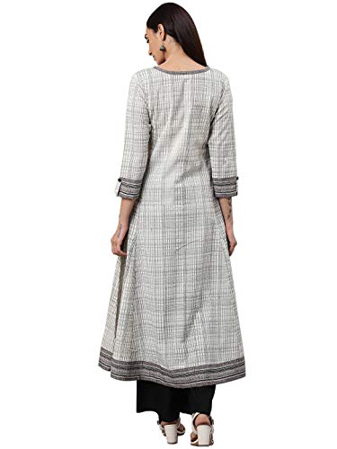 Image of Yash Gallery Women's Cotton Relaxed Fit Anarkali Kurta