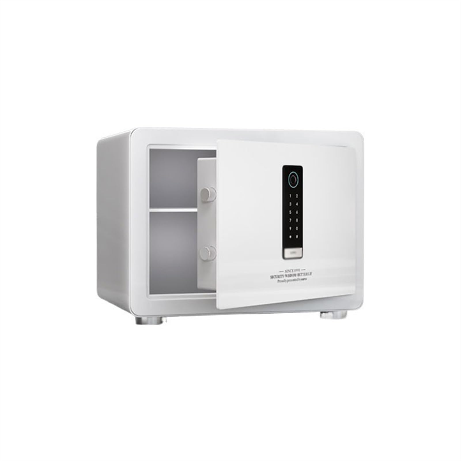 Le coffre - fort Petit classeur de bureau mot passe d'empreintes digitales en acier antivol chambre Mini objets valeur coffre-fort(Noir)