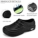 Fuznidqimm Armadillo Chef Shoes for Men Women Non-Slip Waterproof Oil Proof Kitchen Shoes Comfortable Work Mules Clogs for Restaurant Nursing and Industrial Use Black