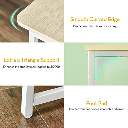 Wohomo Folding Desk, Small Foldable Desk 31.5" For Small Spaces, Space Saving Computer Table Writing Workstation For Home Office, Easy Assembly, Oak #TOP5