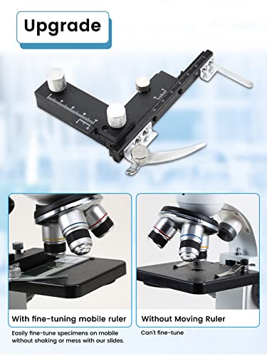 Image of Compound Binocular Microscopes 40X-2000X with 2.0 mp Camera, with Microscope Prepared Slides 30p,for Kids Students Adults,Microscope Accessories, Phone Adapter CX1013