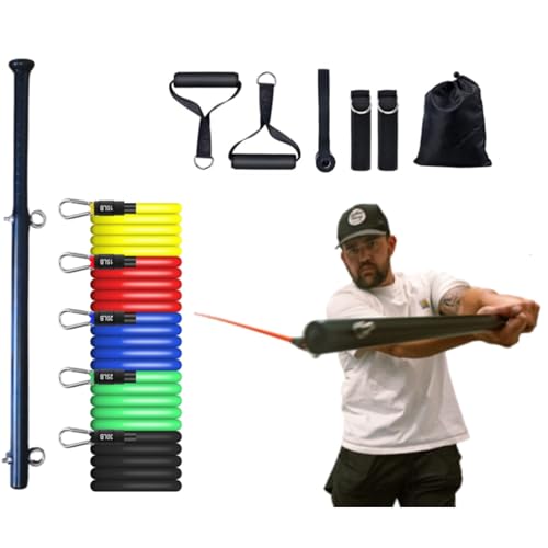 Power Swing Resistance Strength Training Bat, 2 Attachment Points, Baseball & Softball Swing Trainer...