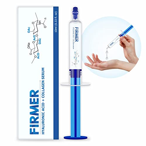 Firmer Anti-Aging & Anti-Wrinkle Skin Lifting Face Serum - 10 ml with Hyaluronic acid, Collagen & Elastin Booster for Younger-looking Glowing Skin, Reduces Fine Lines in Both Men & Women