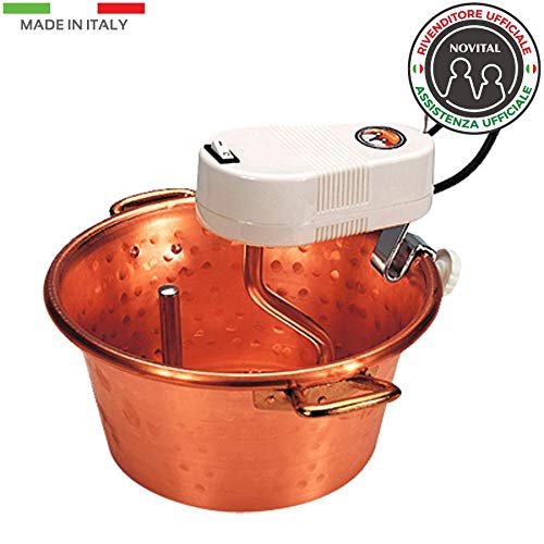 Paiolo rame D. 30u00a0cm con mezclador eléctrico/Polenta, mermelada/novital