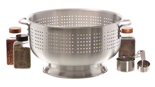 Update International Aluminum Colander 16 Qt. W/ Base #TOP3
