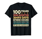 Vintage 100th Birthday Gift 100 Years Old 1200 Months T-Shirt