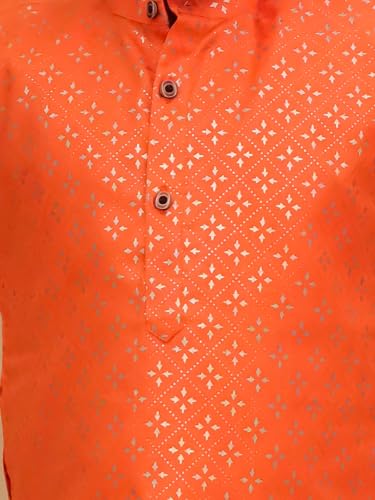 Image of AJ DEZINES Boys Cotton Full Sleeve Printed Kurta Pajama Set for Kids - Ethnic wear | Special Occasion & Traditional Outfit |Boys Kurta Pyjama Set - Regular Fit