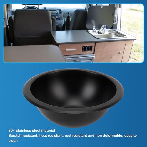 RV Sink, 9in X 4in Stainless Steel Single Bowl Kitchen Sink with 40mm Drain Hole, Undermount Bar Sink - Image 3
