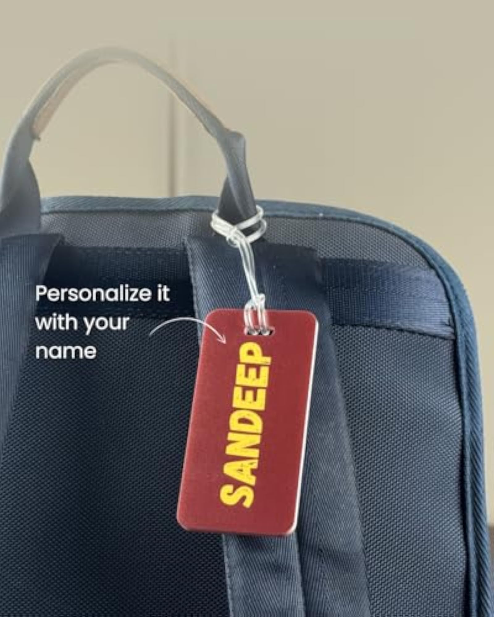 Personalized Cricket Theme Acrylic Bag Tag, Custom Name for Kids