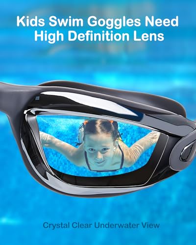 Image of Aegend Kids Swim Goggles, Pack of 2 Swimming Goggles for Children Boys & Girls Age 3-14