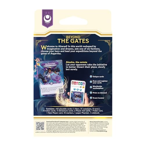 Image of Altered Trading Card Game Yzmir Starter Deck - Uncover Secrets with Hero Akesha The Astute! Strategy Game for Kids & Adults, Ages 13+, 2 Players, 10-40 Min Playtime, Made by Equinox