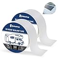 RV Roof Tape White, 2 Inch X 50 Feet RV Sealant Tape,UV & Weatherproof RV Camper Roofing Repair Tape,Waterproof Seal Tape, for RV Repair, Window, Boat Sealing, Truck Stop Camper Roof Leaks(2 Rolls)