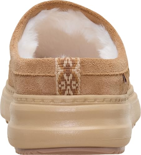 Image of HEYDUDE Women's Remi Toastee Suede Clog Slip On Shoe | Lightweight Easy On Sherpa Lined | Durable Grip Outsole