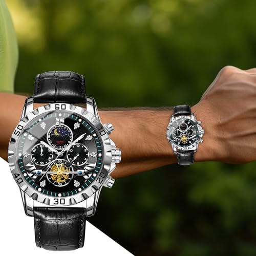 Montre étanche homme avec affichage classique et bracelet noir - 3