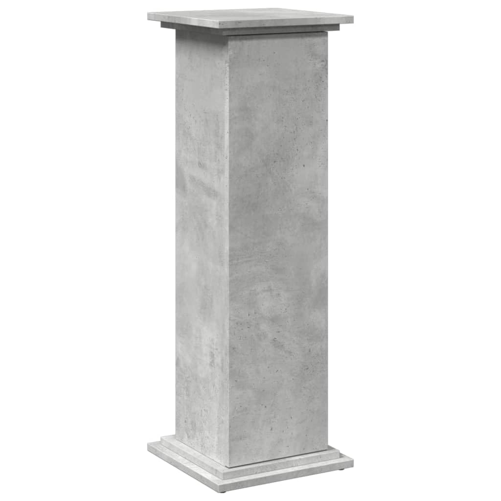 Vidaxl Display Stand With Storage Plant Stand Concrete Engineered Wood Grey