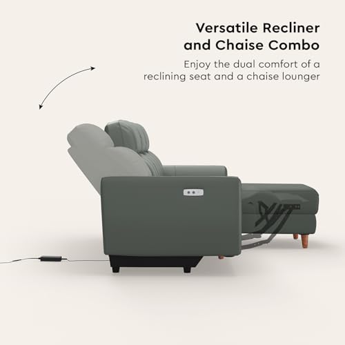 Image of Interio by Godrej Missouri Motorised L Shape Leather Recliner Sofa