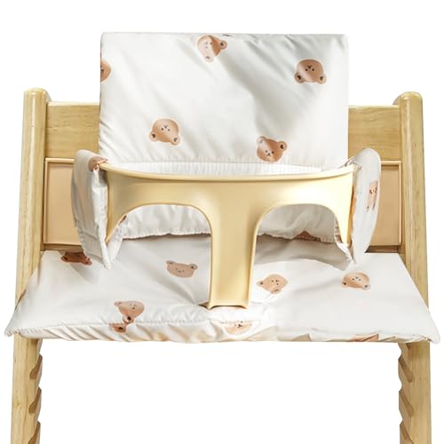 BORDEAG Cuscino per seggiolone Stokke Tripp Trapp, seduta con grafica carina, cuscino per seggiolone, comfort facile da pulire, lavabile in lavatrice (F)
