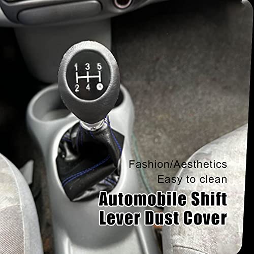 Car Shift Boots, Car Gear Shift Boot Cover, Leather Shift Boots, Car Shift Knob Dust Cover, Waterproof Shift Knob Cover Auto Accessories Universal For Most Manual/Automatic Cars, Trucks, Suv (Blue) #TOP5