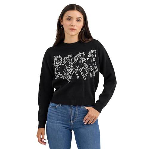 Wrangler Women's Black Sweater Crewneck