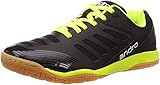 Andros 352208 Table Tennis Shoes, Wide Type, Cross Step, Black x Neon Yellow, US Men's Size 8.5 (26.5 cm)