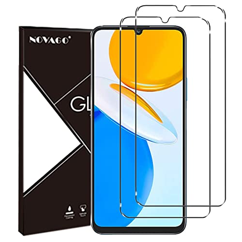NOVAGO Compatible con Honor X7 – Pack de 2 protectores de pantalla de cristal templado resistente a los golpes y a las explosiones de pantalla (transparente)