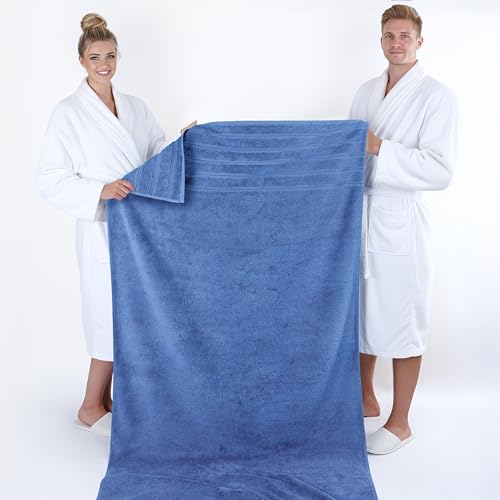 Image of American Soft Linen 100% Cotton Luxury Turkish Towels, 2PC 35x70 Bath Sheet | Soft Absorbent Quick Dry OEKO Tex Standard 100 Certificated Durable Machine Washable Breathable Premium Hotel Quality