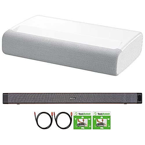 SAMSUNG SP-LSP9TFAXZA 130-inch The Premiere 4K Smart Triple Laser Projector Bundle with Deco Home 60W 2.0 Channel Soundbar, 2X TaskRabbit TV Installation Voucher and 2X Deco Gear 6FT HDMI Cable