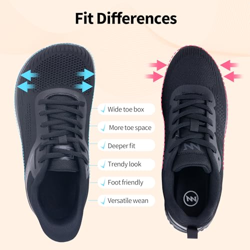 Wide Toe Box Womens Walking Shoes with Arch Support | Slip On Tennis Shoes | Orthotic Sneakers for Plantar Fasciitis Size 6-113