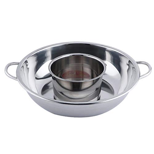 Hot Pot Cooker, 28/32 / 36Cm Dicke Induktionskocher Mit Zwei Geschmacksrichtungen Trennkocher Aus Edelstahl Hot Pot Induktionskochfeld Shabu