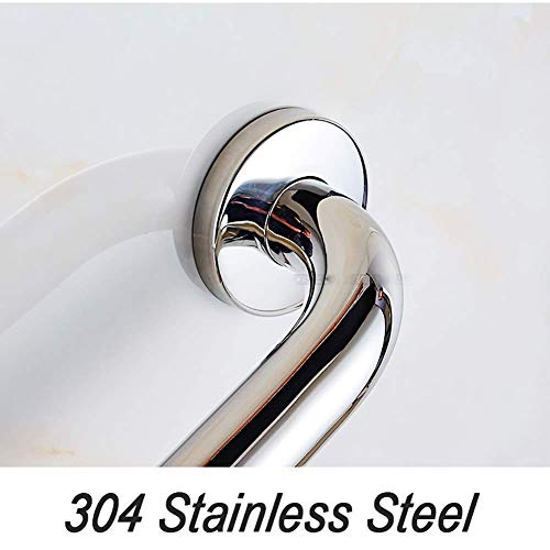 Barre d'appui de douche en chrome poli de 68cm avec fixation murale - 4