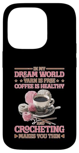 Yarn’s Free Coffee’s Healthy Crochet Makes You Thin スマホケース iPhone 14 Pro 用