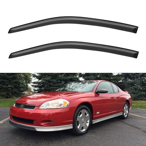Image of Window Visors Rain Guards Shield for 2000-2007 Chevy Monte Carlo, Out-Channel Window Vent Wind Deflectors Visors Shades for 00-07 Monte Carlo