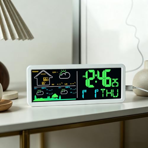 Reloj despertador electrónico con pantalla grande para la oficina en casa 4