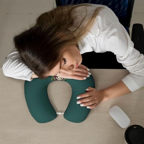 Almohada de viaje viscoelástica negra tamaño único miniatura 7