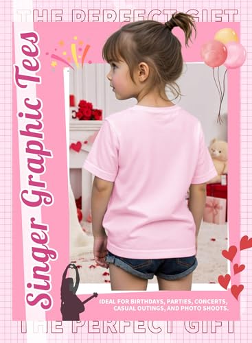 Image of in My Birthday Girl Era Shirt - Kid Spark Pink Tshirt Youth Singer Glitter Short Sleeve Tee Party Outfit Summer Top(Pink,150,1525b)