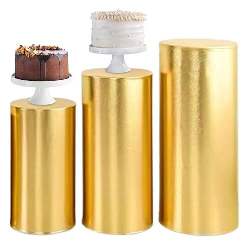 Support de piédestal en métal doré avec housse de fête - 6