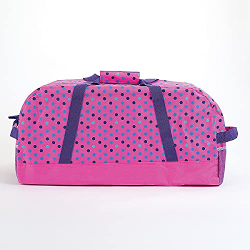 Lillian Vernon Personalized Duffel Bag for Kids, Roomy Pink & Purple Butterfly Weekender With Front & Side Compartment, Customizable Girls Sports & Travel Bags With Custom Name, 11" x 12" x 23"4