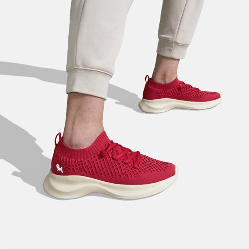 Image of Neeman's Knit Gliders Men Sneakers | Stylish Casual Shoes for Men with Airknit Breathable Upper | Anti-Skid EVA Sole Footwear | Lightweight Lace-Up Sneaker