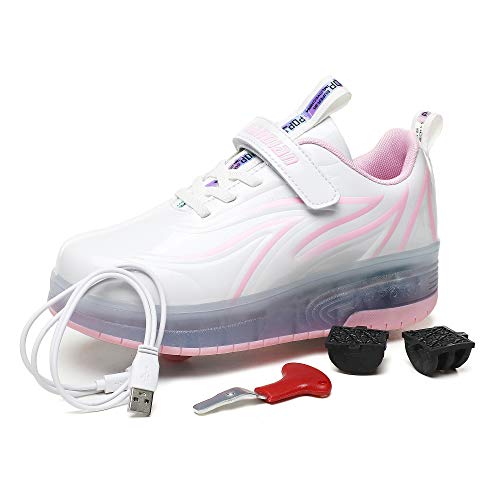 HHSTS Kids Shoes - New Upgraded with Wheels LED Light Color Shoes Shiny Roller Skates Skate Shoes Simple Kids Gifts Boys Girls The Best Gift for Party Birthday Christmas Day2