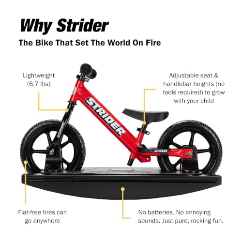 Image of Strider Sport 2-in-1 Rocking Bike, Ages 6 Months-4 Years, Red