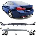 Heckdiffusor Carbon + Endrohr Sport Look für 4er BMW F32 F33 F36 425 428 430