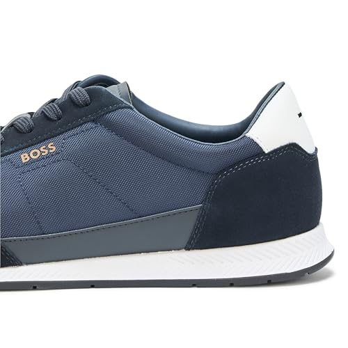 Image of BOSS Men's Titanium Low Profile Leather Sneaker | Casual Shoes